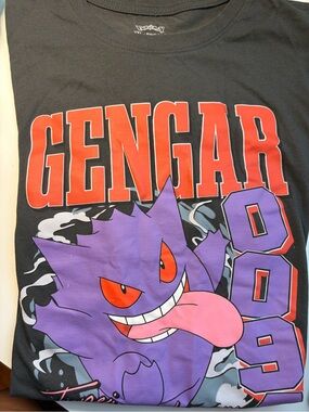 Pokemon Gengar Graphic Tee Cotton Blend Worn-in Anime Manga Catch ‘em All U1